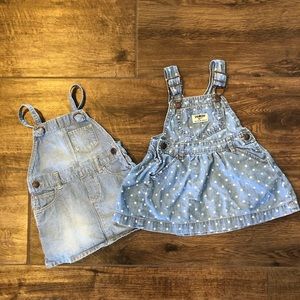 OshKosh girls overall skirts bundle!